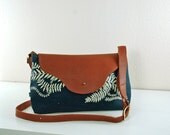 Nina Leather Flap Bag- New BitterRoot Print on Navy