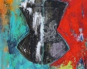 Dragon Corset- Original mixed media painting by Maria Pace-Wynters