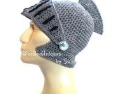 knight helmet hat children teen adult crochet medieval fantasy and adventure play