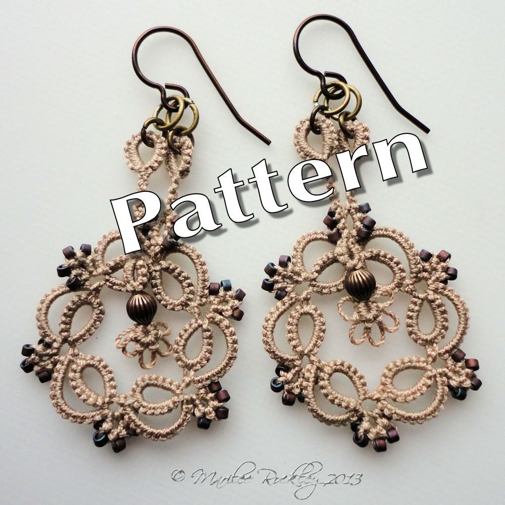 PDF Tatting Pattern "Kinetic Earrings" Instant Download