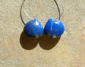 AAA Lapis Lazuli Faceted Heart Briolettes - PAIR - 10mm
