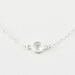 Solo silver - clear round crystal sterling silver gem necklace - simple jewelry - edor