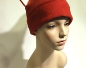 Fuzzy Rust Orange Fox Ear Hat