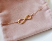 Infinite Love -- Gold Charm Necklace - Modern Classic, Infinity Charm, Gold Jewelry, Meaningful Everyday Gift, All Occasions