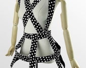 Limited edition - black white polka dot cage dress - ready made S,M,L