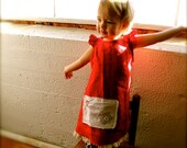 Made to Order Rustic Linen Flowergirl Dress