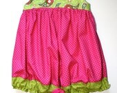Bubble Dress Green Pink 12-18 months