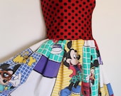 MICKEY MOUSE Disney Baby Doll Top Shirt Red Polka Dot