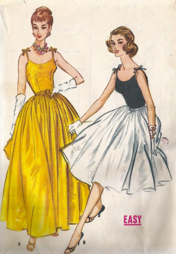 Custom Party Dress From a Vintage 1950's Pattern any size