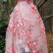 Pink party dress roses beading  sparkle boho bohemian  medium  by vintage opulence on Etsy