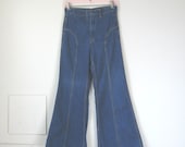 Bellbottom Jeans Vintage 60s 70s Blue Denim Flared Pants