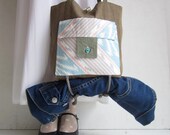 Rustic Camper Canvas Tote Meduim Organic Brown southwestern pattern