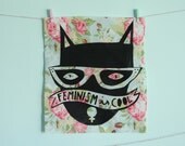 Cool Cat Back Patch in Floral