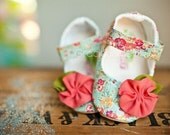 Persimmon Shortcake Mary Jane Booties - Liberty of London Baby Shoes
