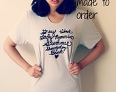MADE TO ORDER. Small Game of Thrones T shirt  'Direwolves'. Unisex American Apparel T-shirt in Silver
