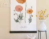 Vintage Inspired Science Posters - POPPY STUDY VOL 1
