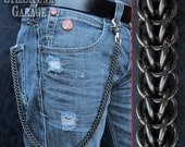Wallet Chain - STEEL BLACK Full Persian (Rope) Weave - Stainless