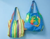 Crazy Fruit - Grocery Market Tote Bags Set of 2 - Tote2Go Double Shoppers