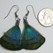 Metallic Feather Earrings with All Natural Colors