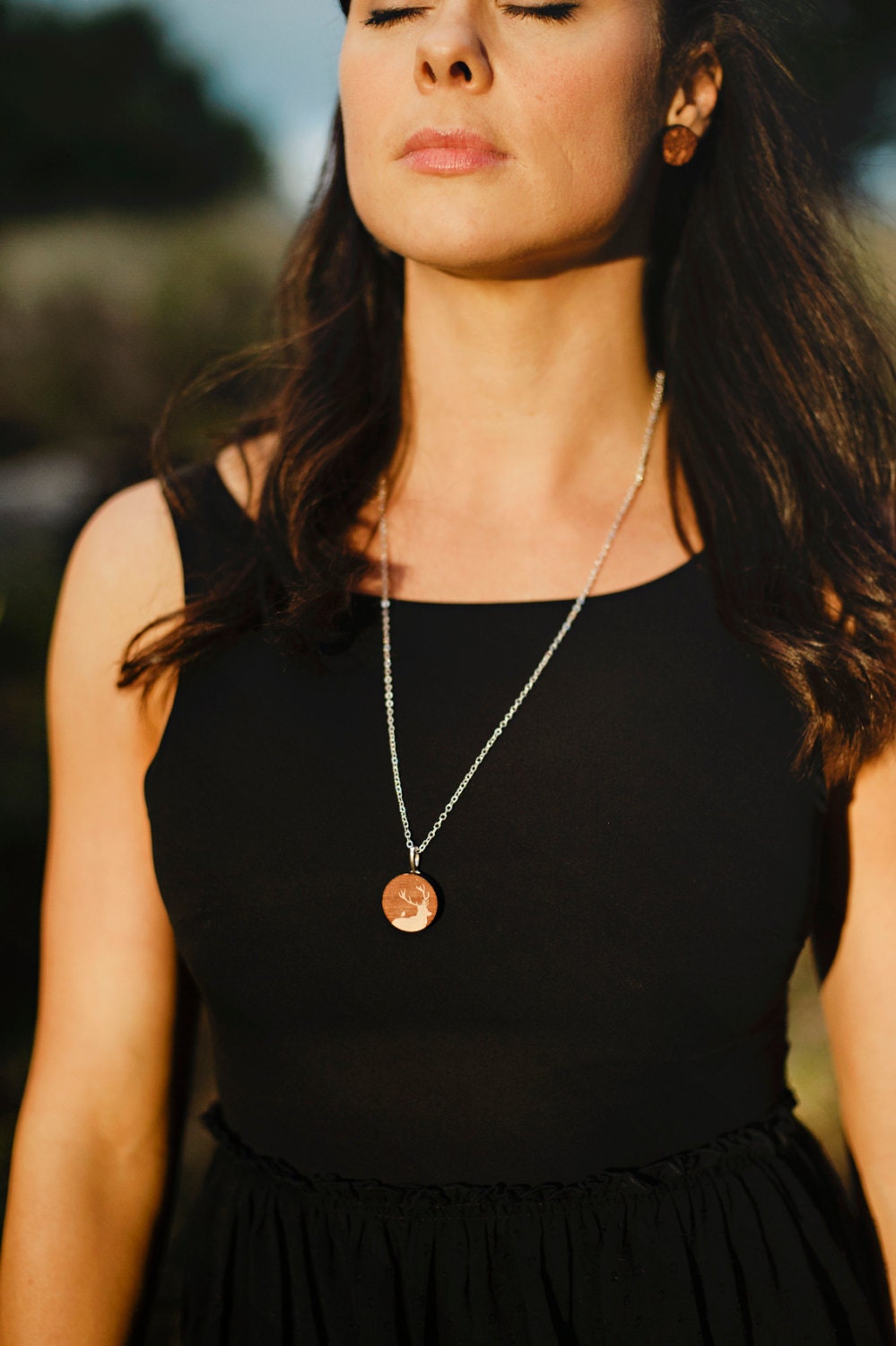 That Vintage Woodland Walk Circle Pendant - Tasmanian Myrtle