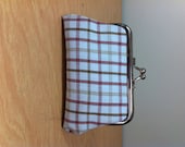 Dress Shirt Pouch - maroon / tan / white plaid