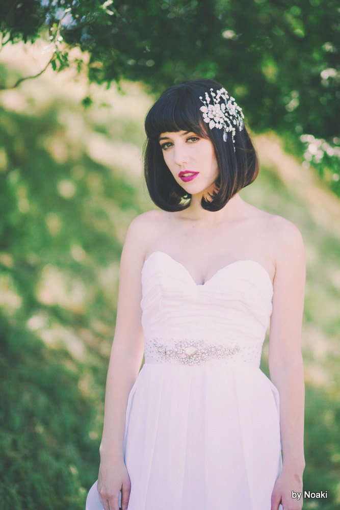 Starry night bridal belt -- ready to ship crystal and rhinestone bridal sash