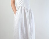 Casual Wedding Dress - White Cotton Sundress