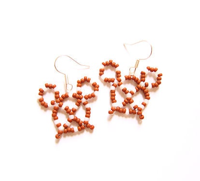 Mickey Mouse Pretzel Earrings Beaded Walt Disney World Disneyland Food Jewelry