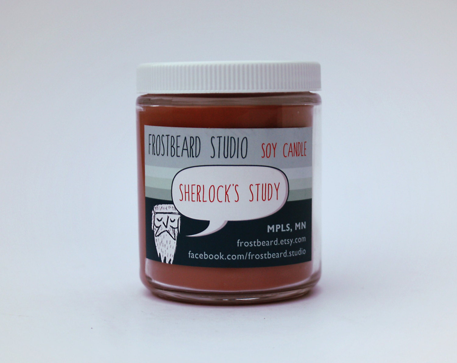 Sherlock's Study -- Book Lovers' Scented Soy Candle     -- Sherlock Holmes -- 8oz jar