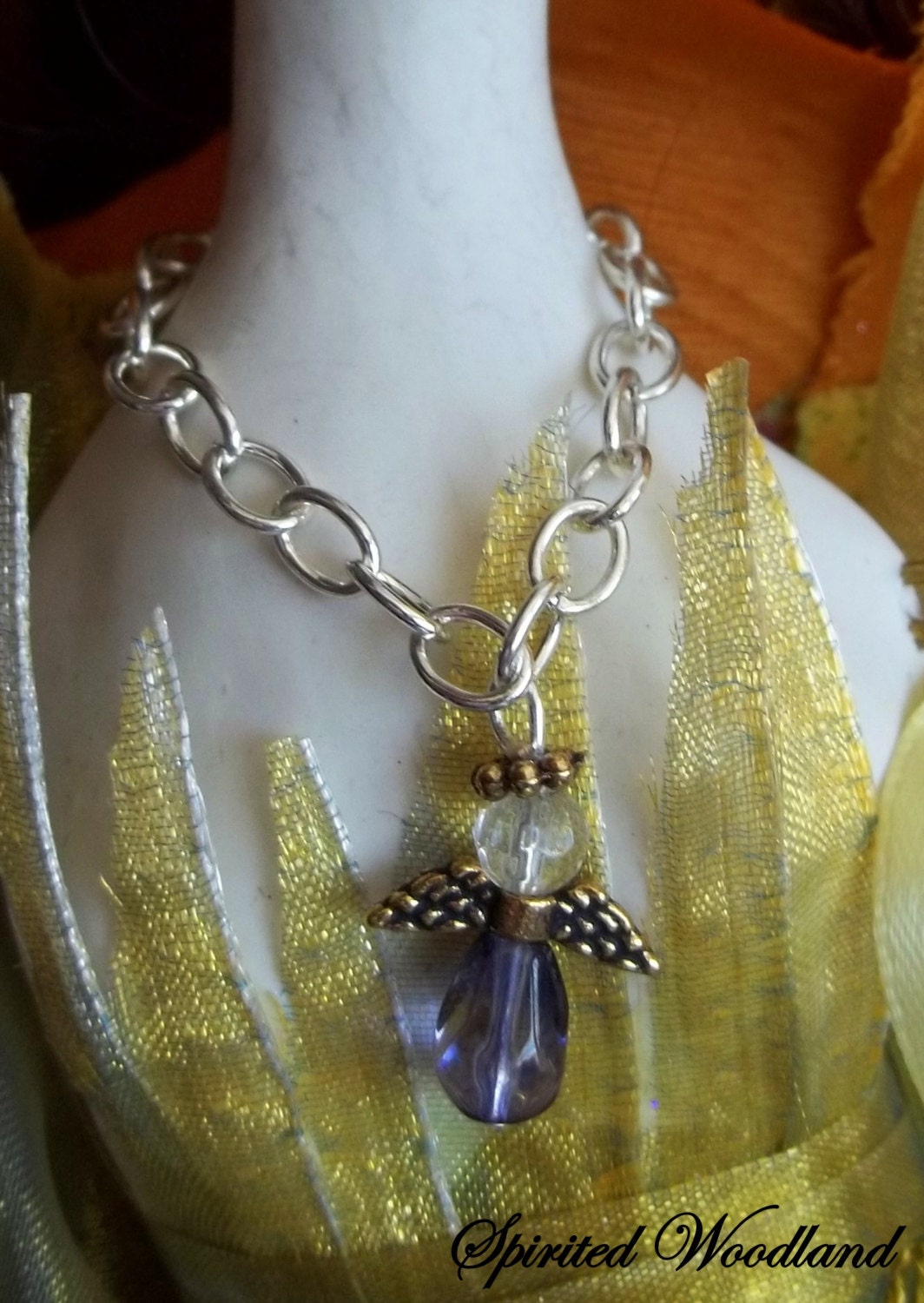 BJD Necklace - Amethyst Angel - A Magical Adornment