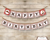 DIY - Cowboy Themed Printable Birthday Banner - INSTANT DOWNLOAD