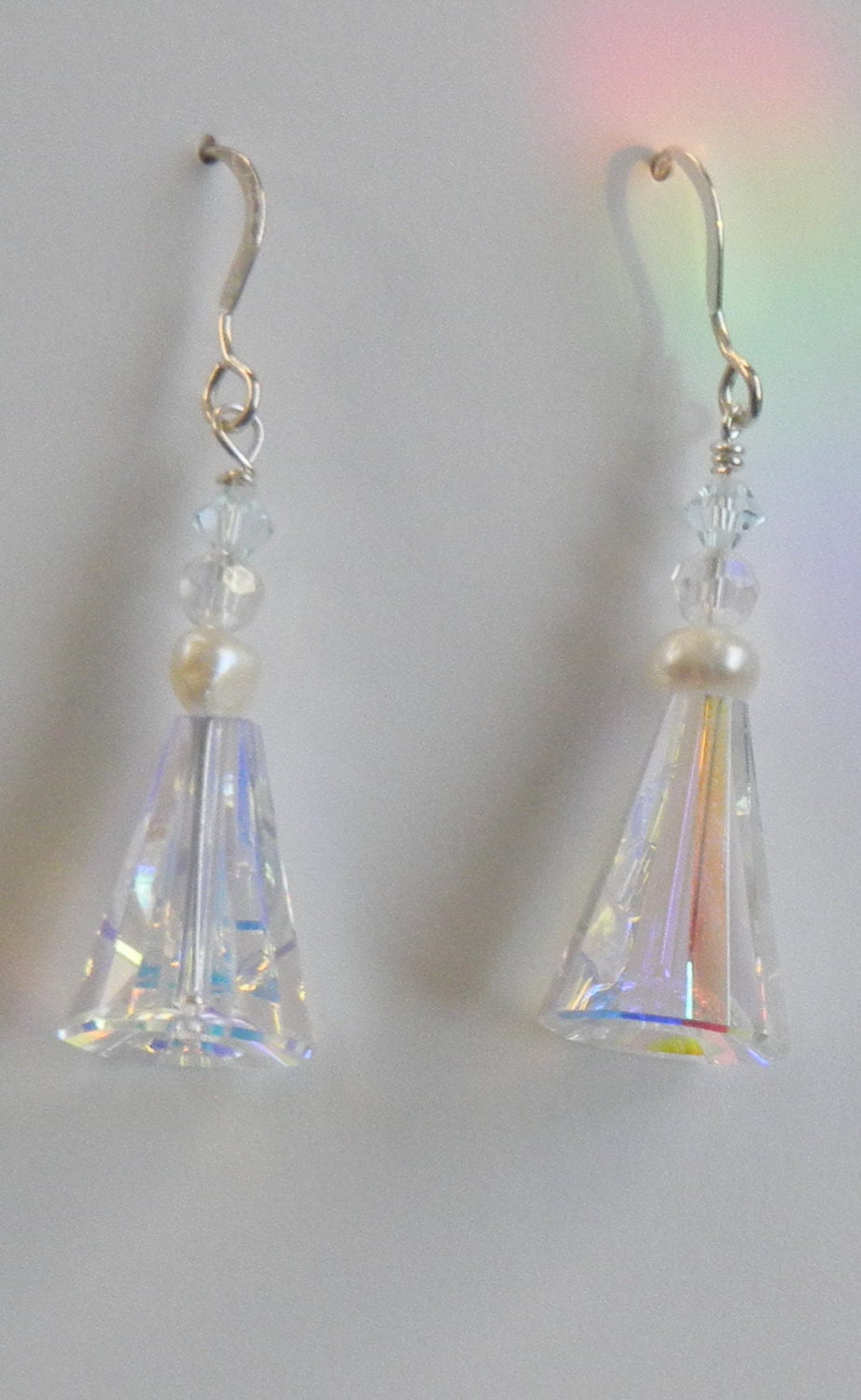 Swarovski Crystal AB Artemis Bead Dangle Earrings