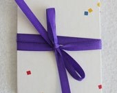 Confetti White Mini Accordion Book or Card by PrairiePeasant