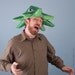 Fleece Octopod Hat/Pillow - Green
