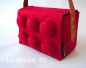 Block Bag in Bright Red