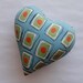 Turquoise Pillow Heart  Ceramic Wall Sculpture