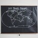 Chalkboard World Map - EXTRA LARGE SIZE