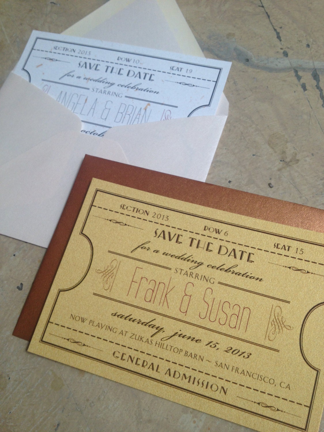 DIY Printable Vintage Ticket Wedding Save The Date / Birthday / Shower / Party Invitation