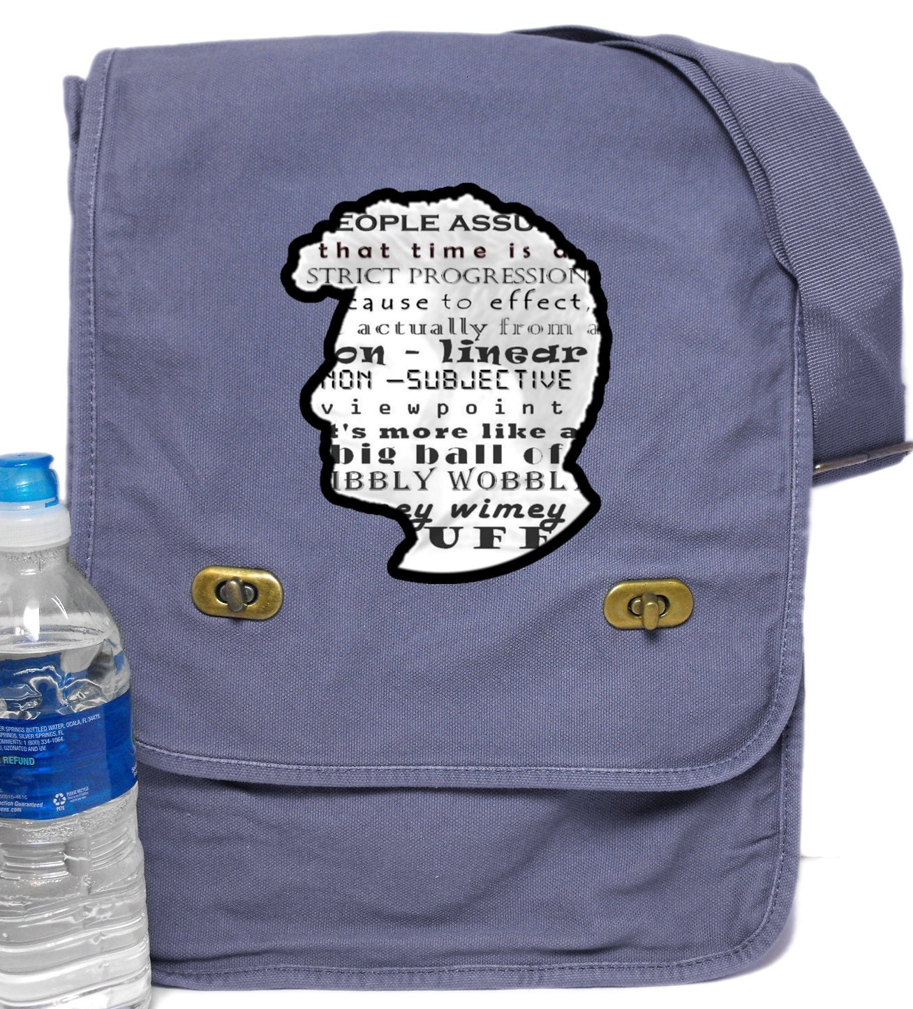 Doctor Who Timey Wimey Print Field Messenger Bag