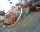 Floral sterling silver stacking bangle bracelet