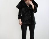 Antique Velvet Coat . Early 1900s . Black . Boutique Victorian Jacket