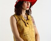 1960s Floppy Hat . Lipstick Red . ITALIAN Vintage Faux Fur Sun Hat