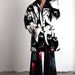 FACE COAT . Vintage Faux Fur Jacket . 1980s RARE