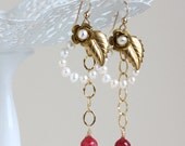 Rubies and Roses Earrings