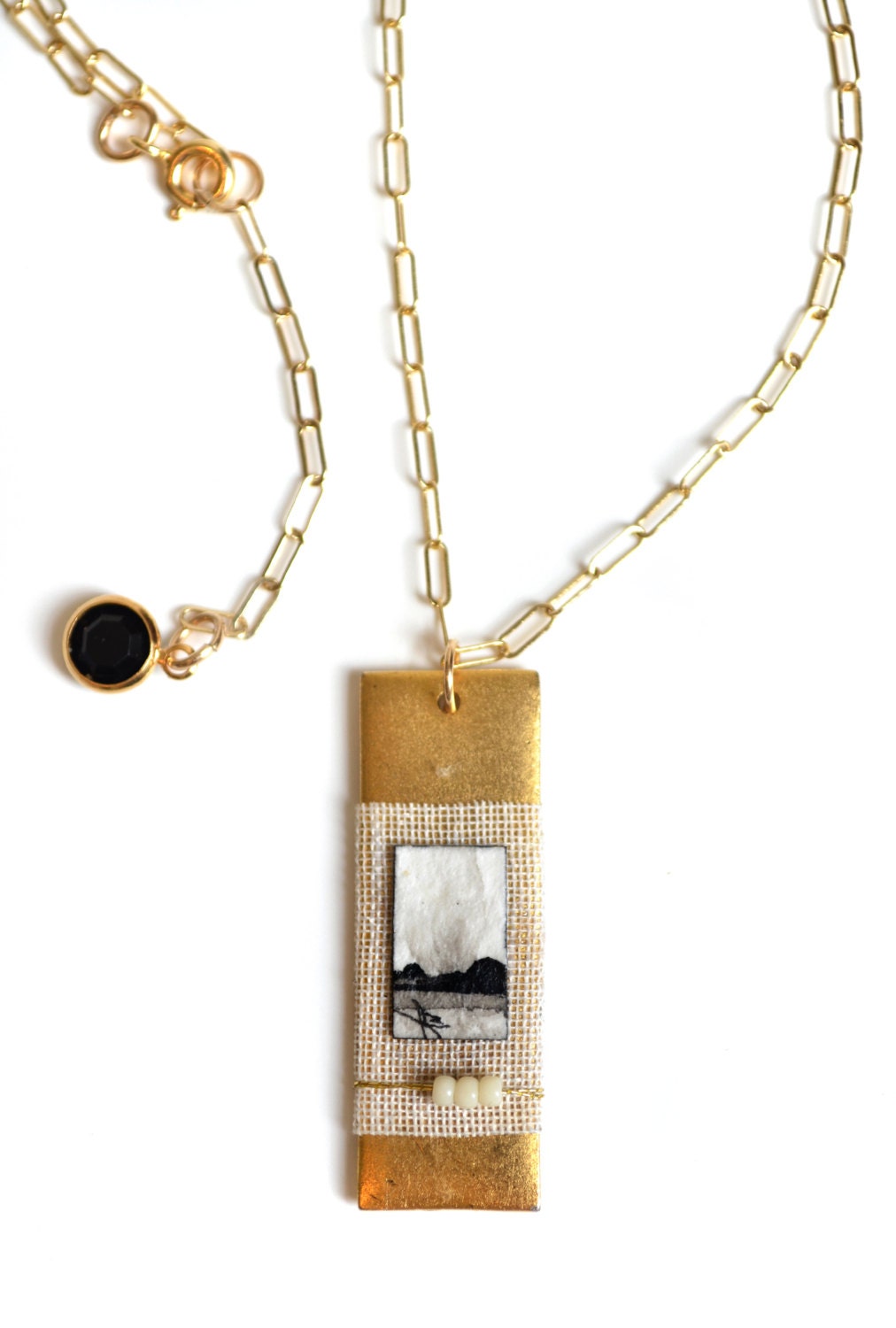 Genevieve: Original Fine Art Collage Necklace