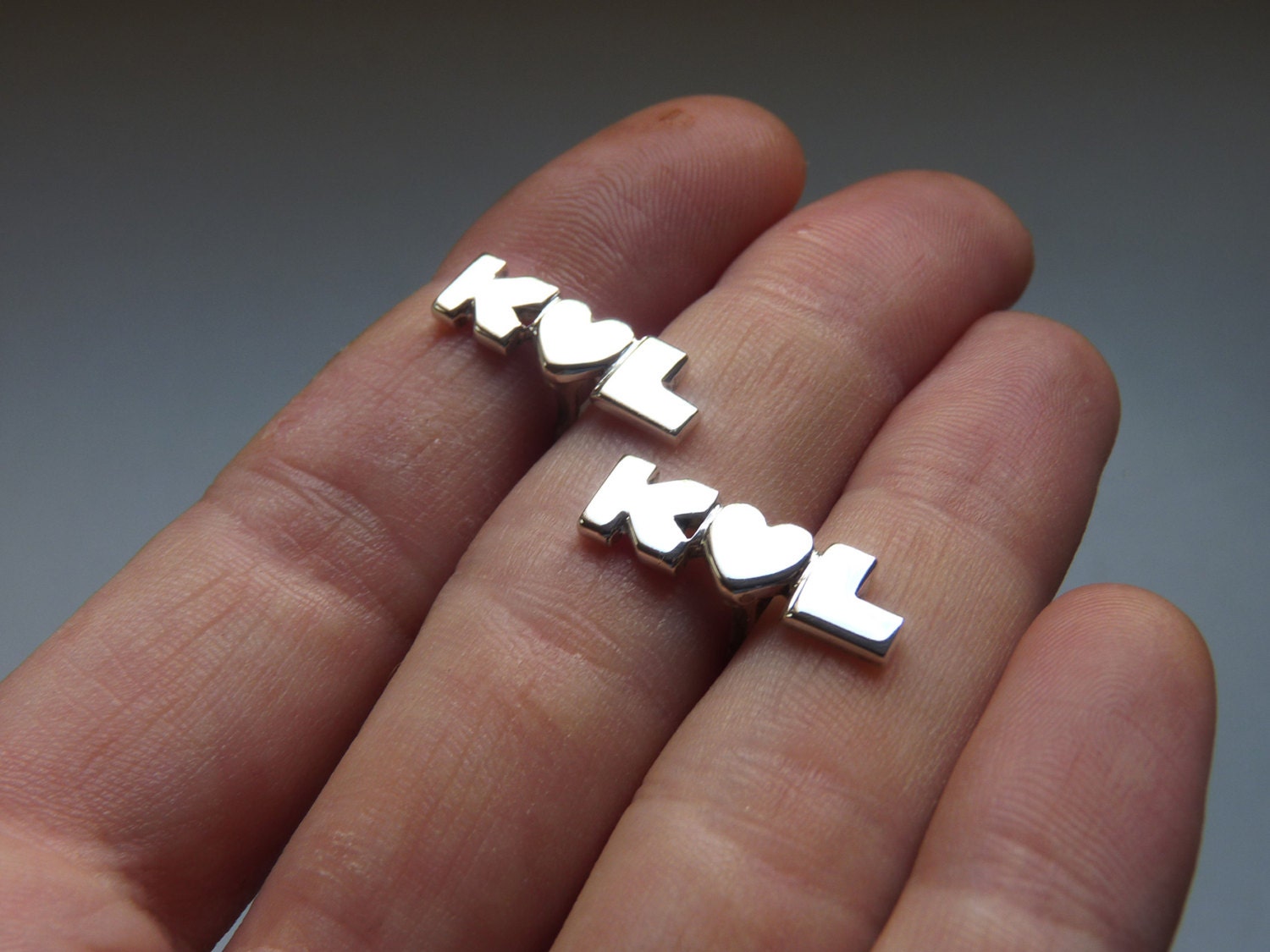 1 Pair of Personalized Cufflinks for your Groomsmen,  Sterling silver, Made to order, For your wedding, Fine Jewelry, For Him