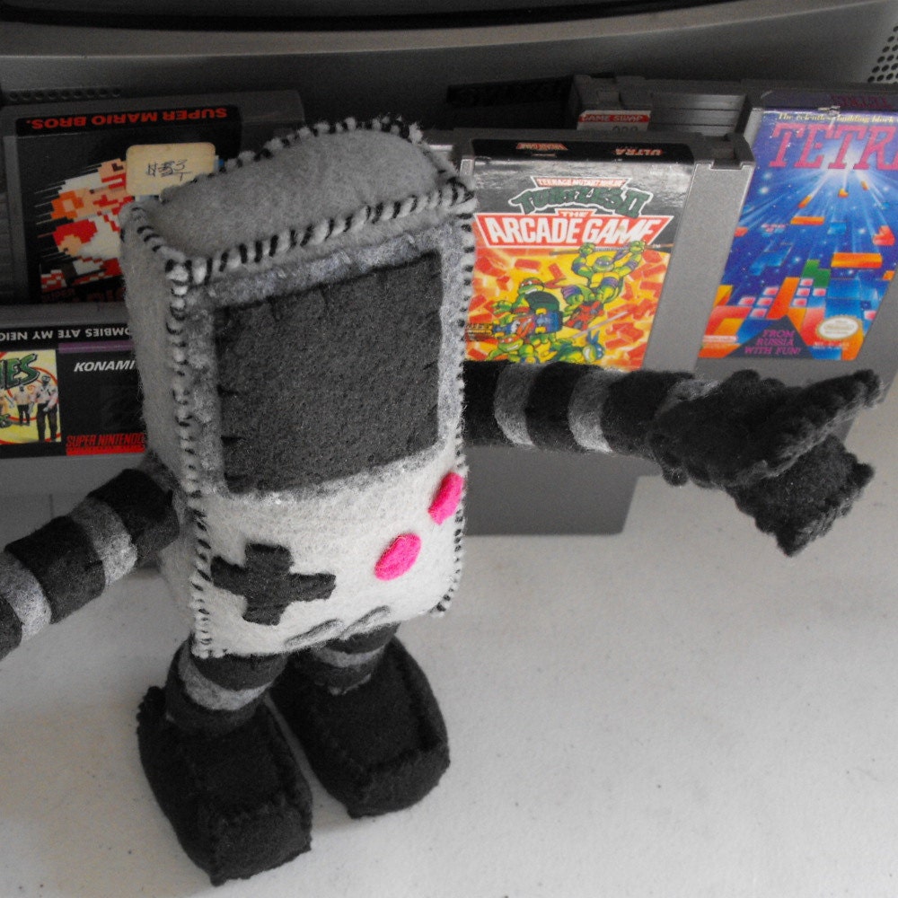 Nintendo Gameboy Robot Plush Toy / Art / Sculpture / Decoration