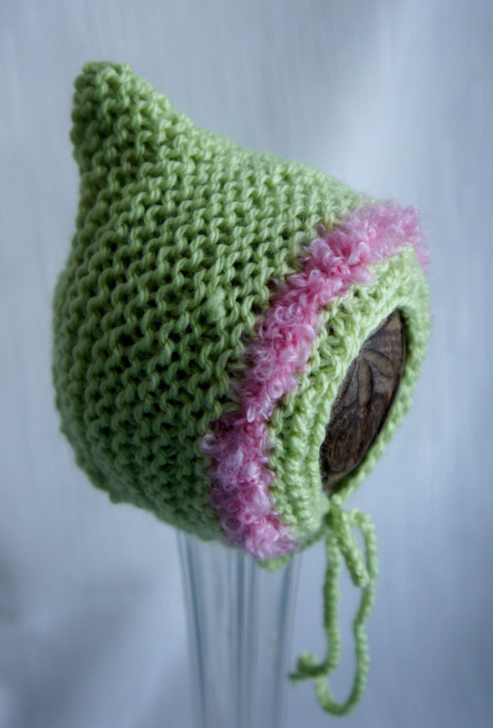 Knit Baby Bonnet, Newborn Baby Girl Hat, Baby Hat, Knit Baby Hat, Pixie hat