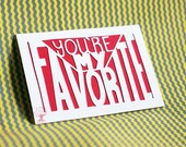 You're My Favorite ACEO Valentines Day Gift OOAK Original Art Card