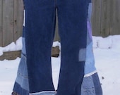 Humble Born Again Jeans Hippie Patchwork Mega Flare One of a Kind Jeans